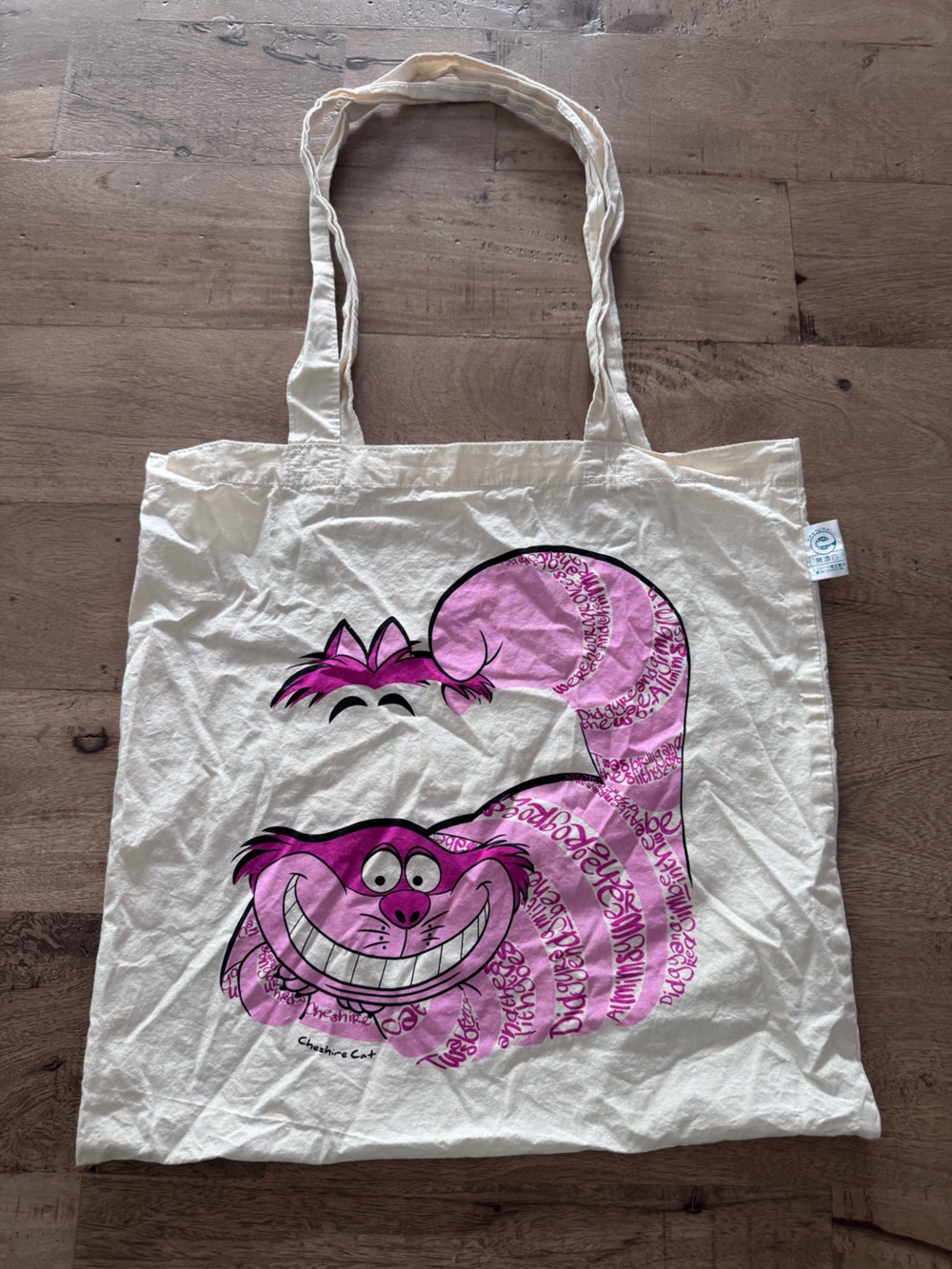 Disney Cheshire Cat Pink Graphic Tote Bag